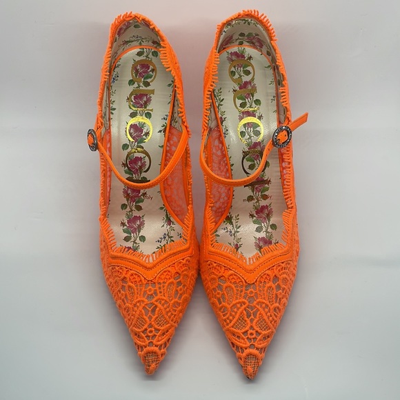 Gucci Neon Lace Lace pumps (37) - Picture 4 of 14